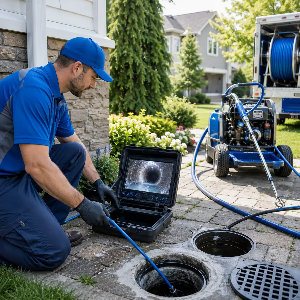 Outdoor drain cleaning professionals serving California, KY