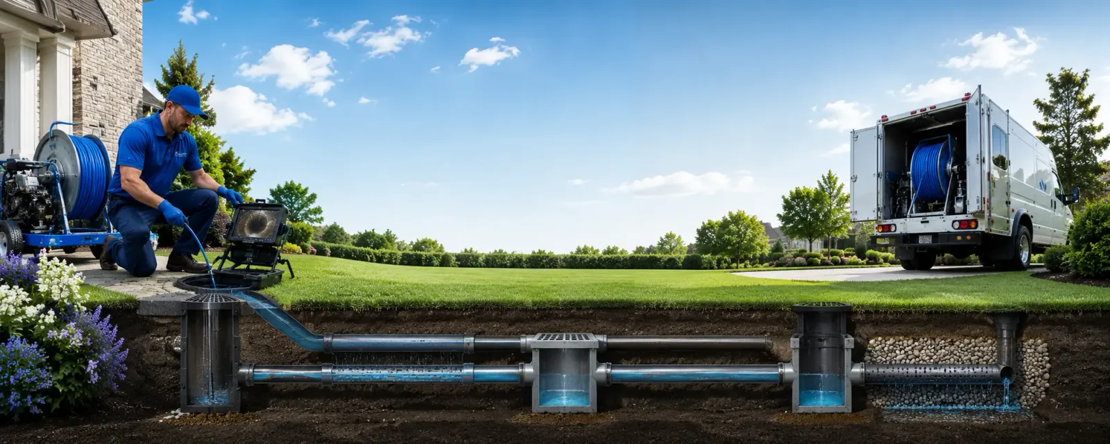 Outdoor drain cleaning information for California, KY